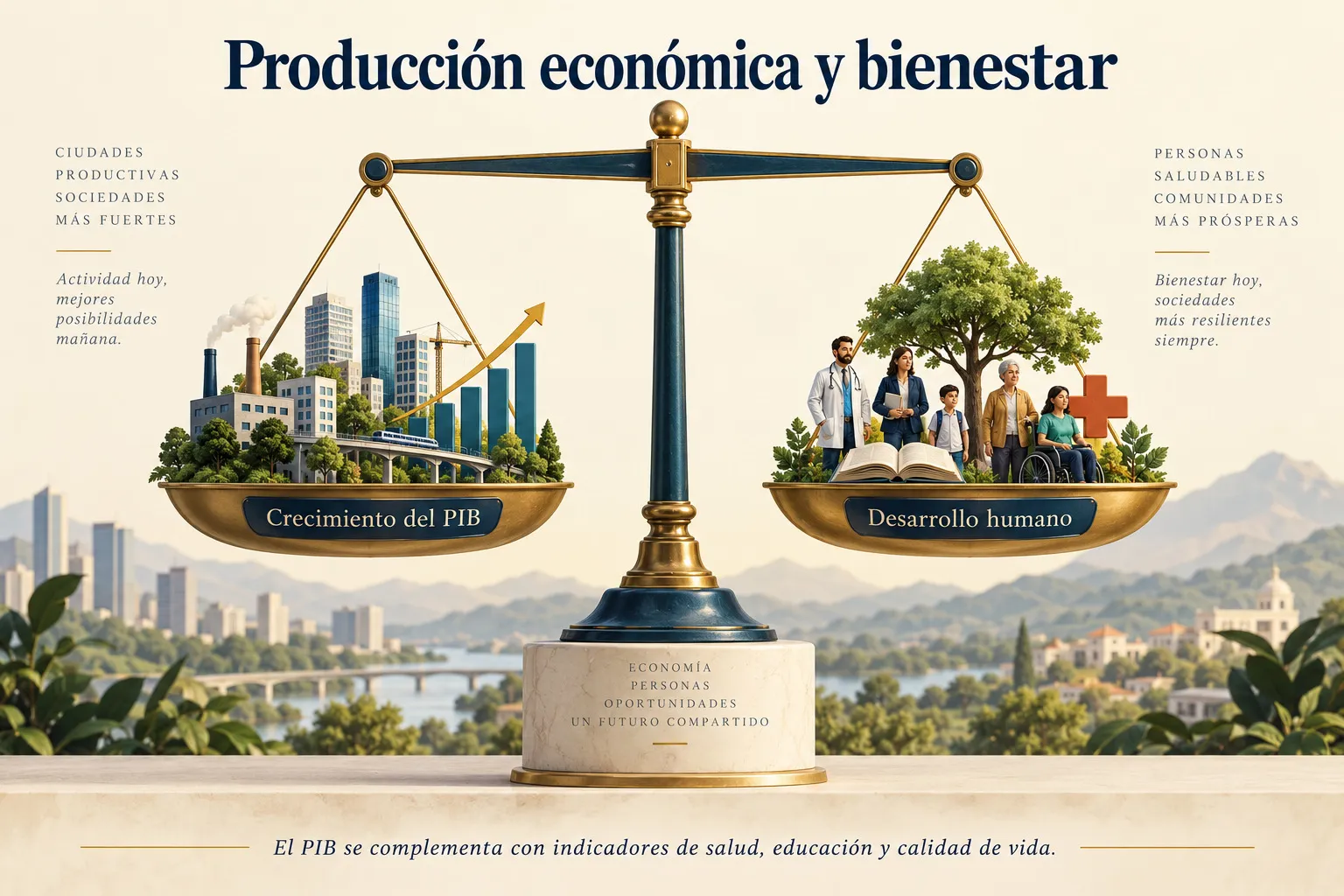 Balanza entre crecimiento del PIB y desarrollo humano