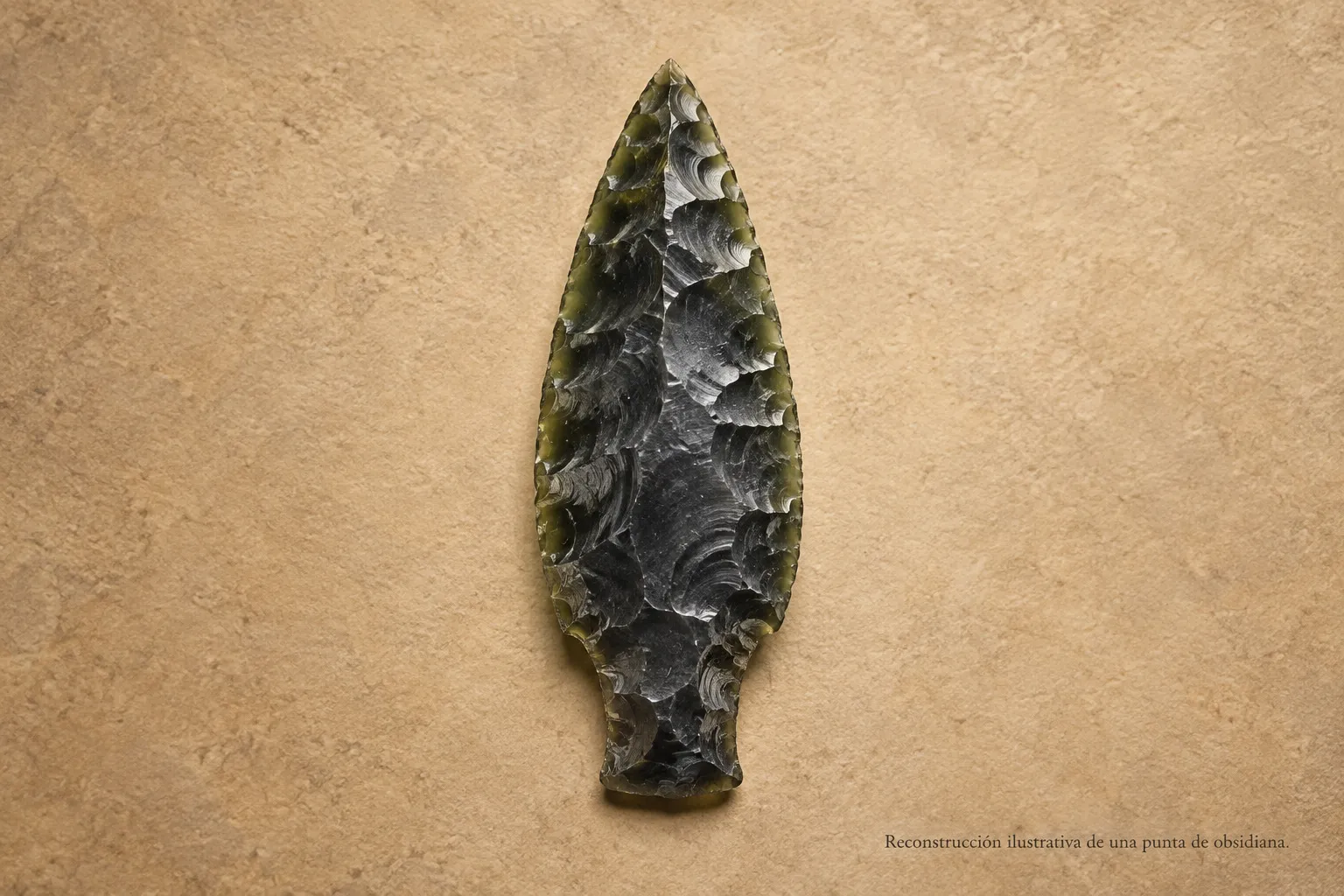 Punta de obsidiana procedente de Teotihuacán